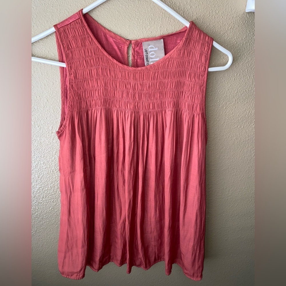 Anthropologie Dolan Left Coast Smocked Sleeveless Tank - Size XS